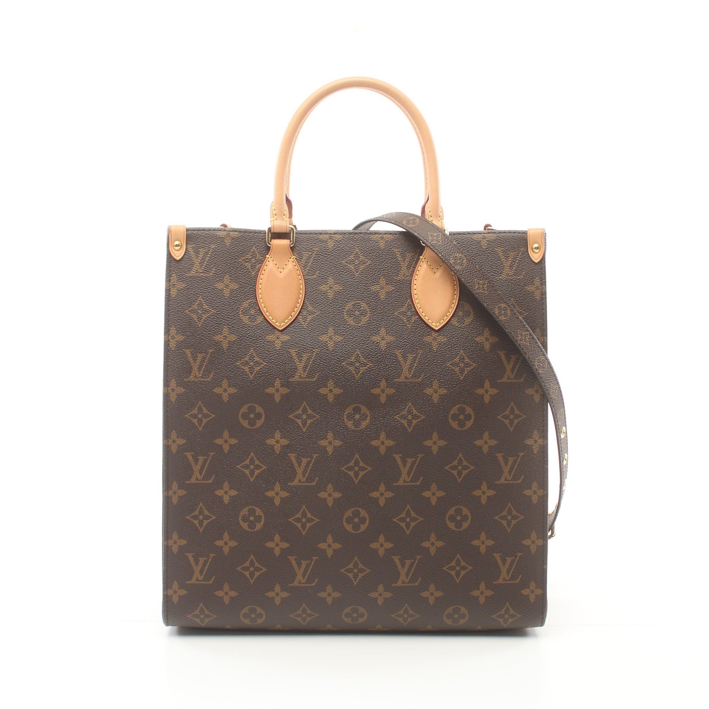 サックプラPM モノグラム ハンドバッグ トートバッグ PVC レザー ブラウン 2WAY ルイヴィトン バッグ LOUIS VUITTON