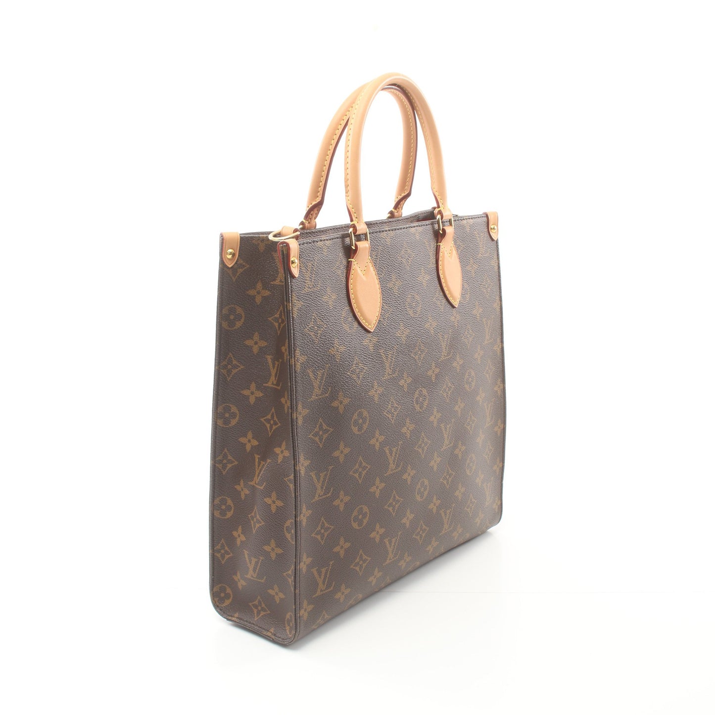 サックプラPM モノグラム ハンドバッグ トートバッグ PVC レザー ブラウン 2WAY ルイヴィトン バッグ LOUIS VUITTON