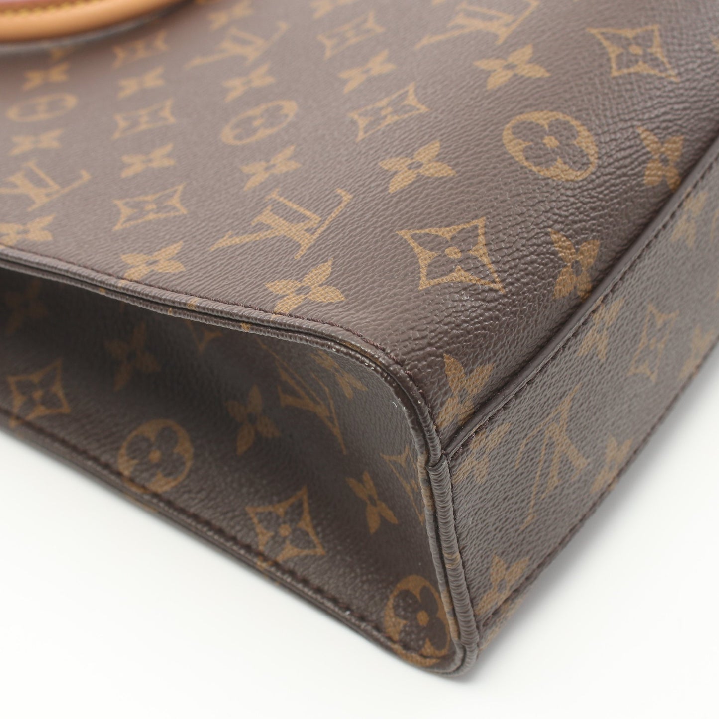 サックプラPM モノグラム ハンドバッグ トートバッグ PVC レザー ブラウン 2WAY ルイヴィトン バッグ LOUIS VUITTON