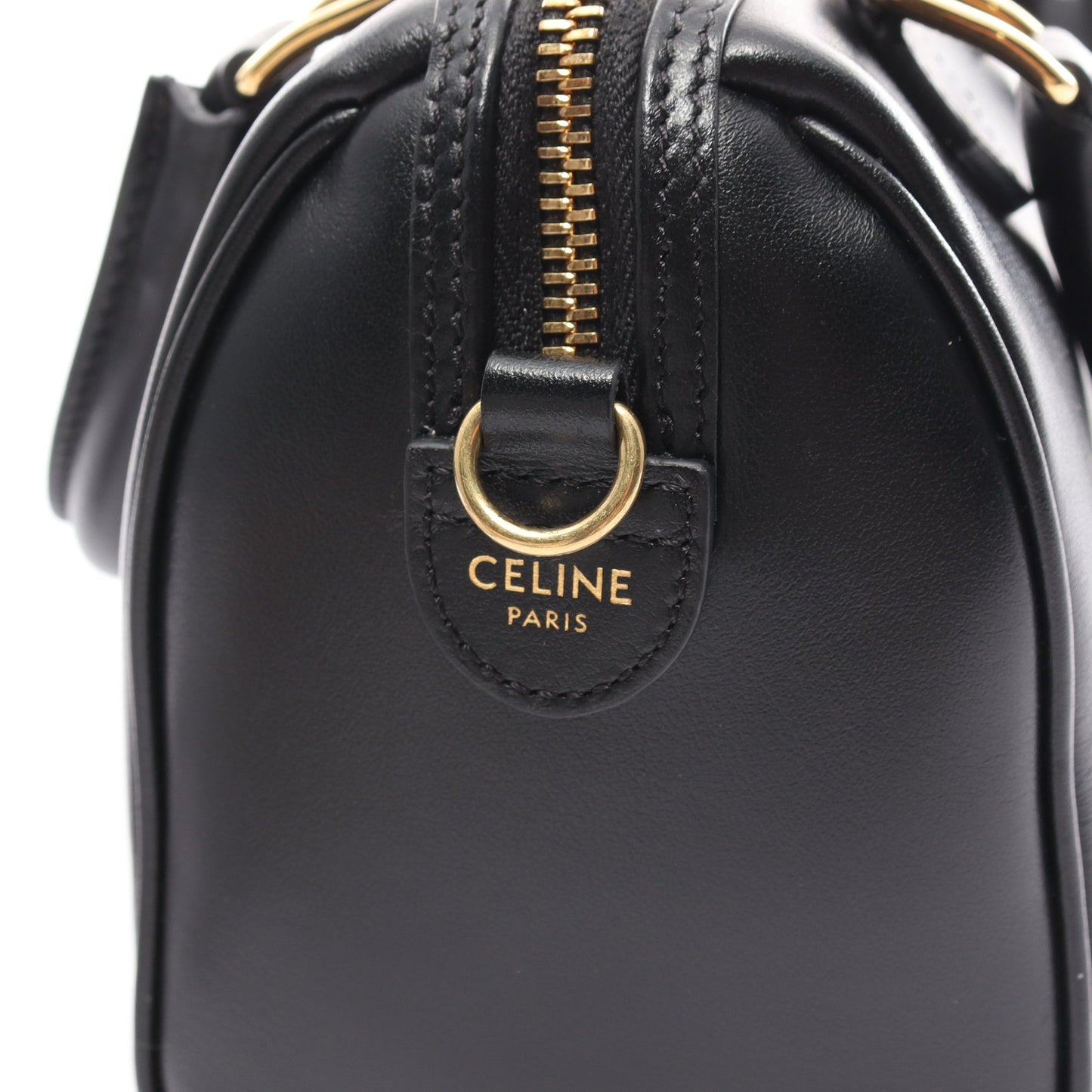 スモール ボストン キュイル トリオンフ ハンドバッグ ミニボストンバッグ レザー ブラック 2WAY セリーヌ バッグ CELINE