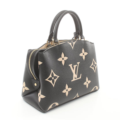 プティ パレPM バイカラーモノグラムアンプラント ハンドバッグ レザー ブラック ベージュ 2WAY ルイヴィトン バッグ LOUIS VUITTON