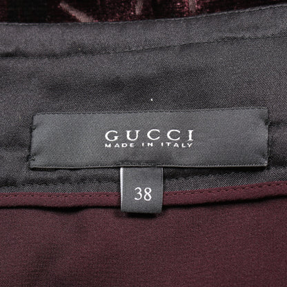 ラップスカート フラワー ベロア パープル ブラック グッチ ボトムス GUCCI