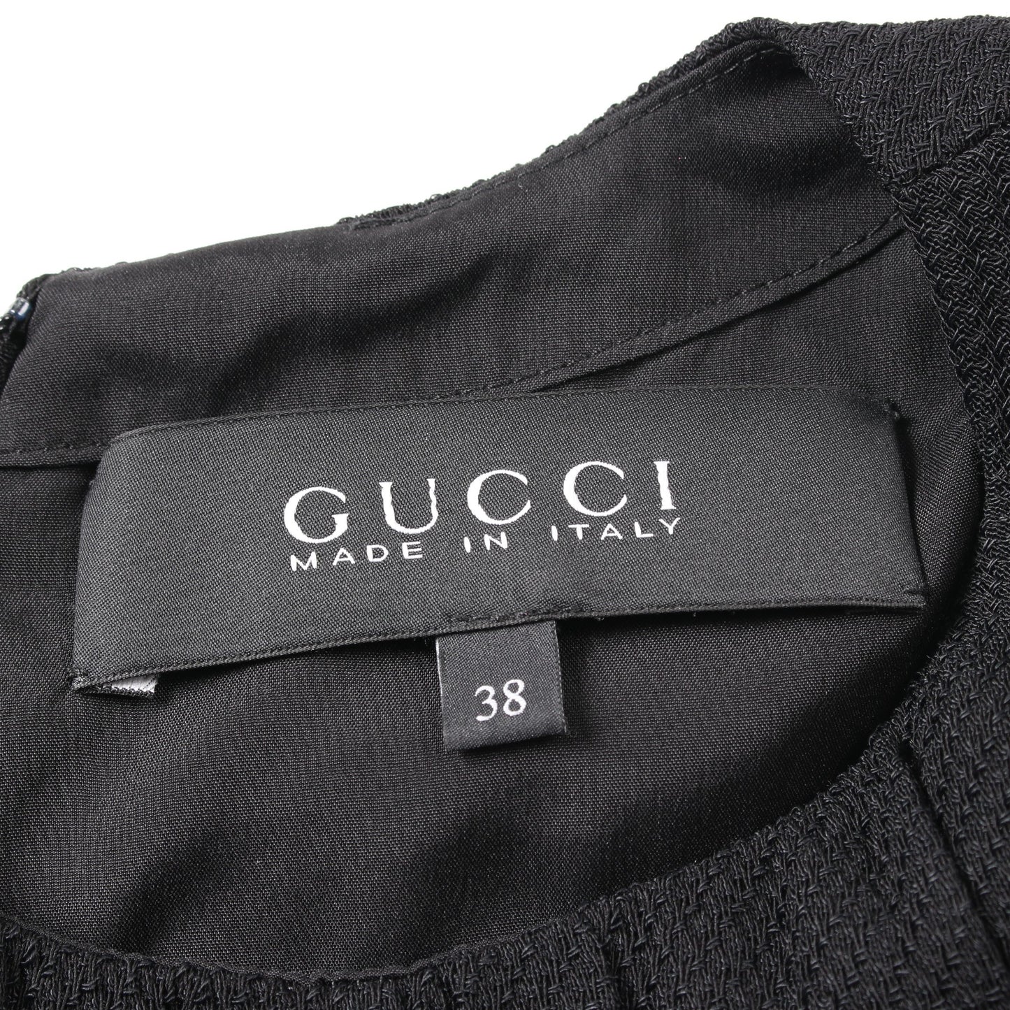 ワンピース ウエストリボン ウール レーヨン ブラック グッチ ワンピース GUCCI