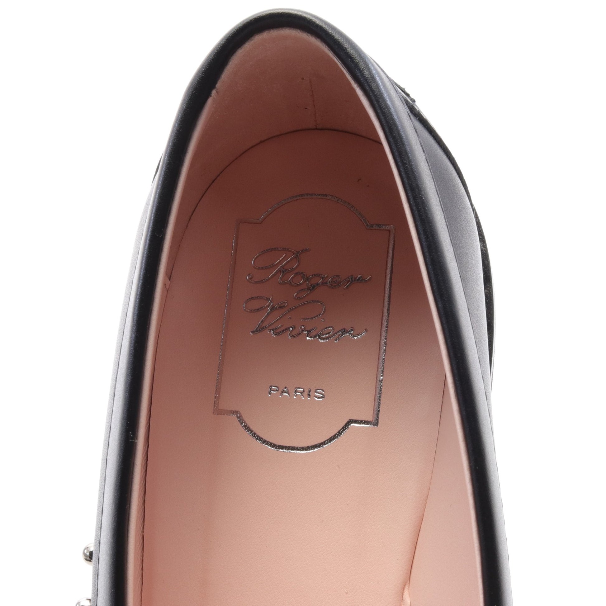 ヴィヴ レンジャー ローファー レザー ブラック スタッズ ロジェヴィヴィエ シューズ Roger Vivier