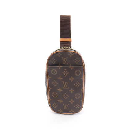 ポシェットガンジュ モノグラム ボディバッグ PVC レザー ブラウン ルイヴィトン バッグ LOUIS VUITTON