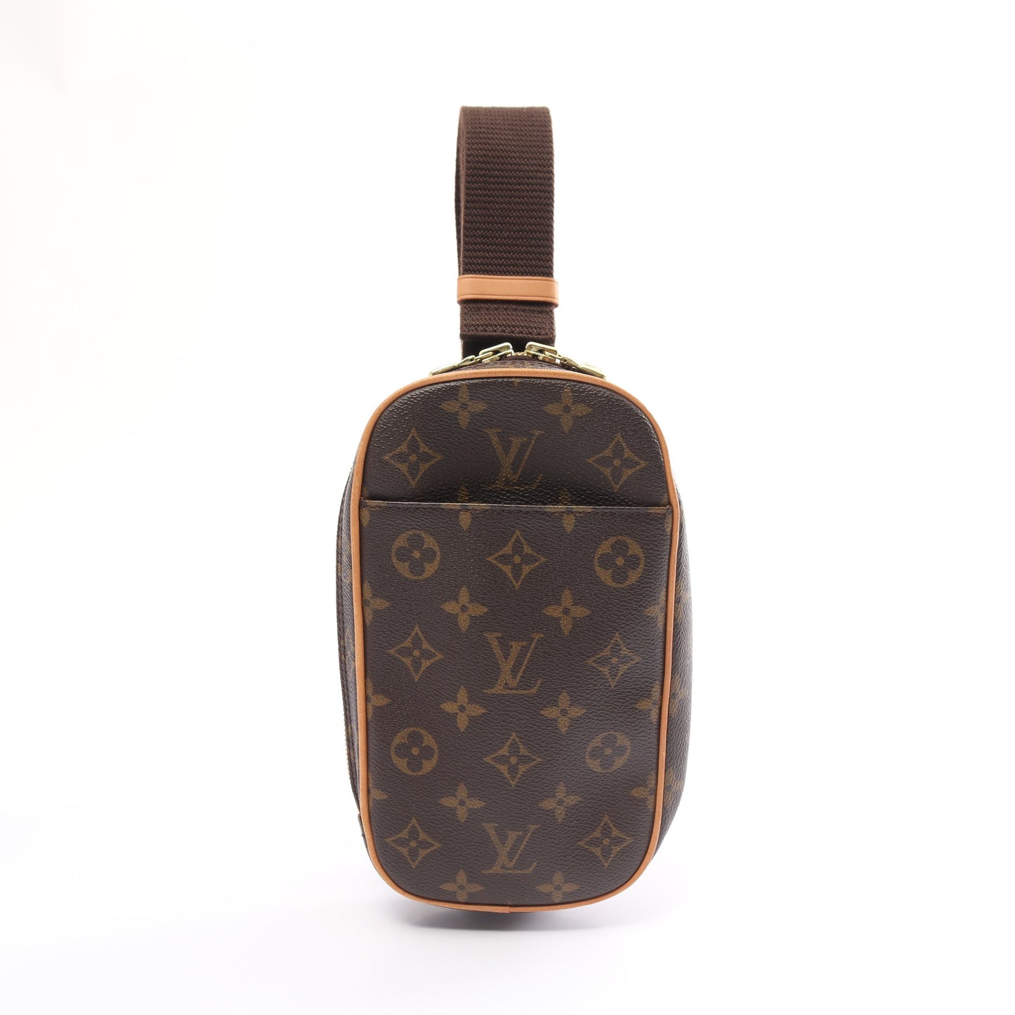 ポシェットガンジュ モノグラム ボディバッグ PVC レザー ブラウン ルイヴィトン バッグ LOUIS VUITTON