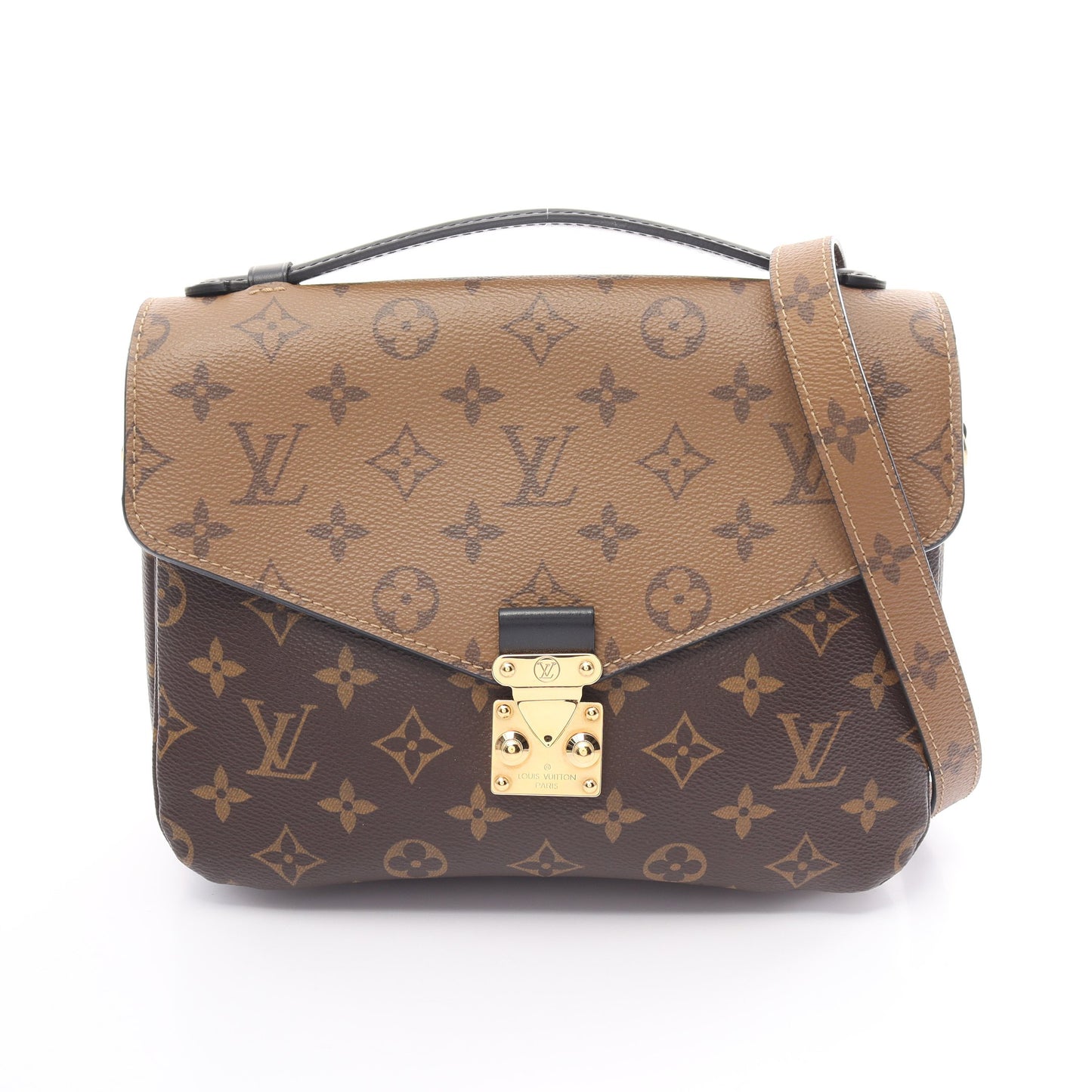 ポシェット メティス MM モノグラムリバース ハンドバッグ PVC レザー ブラウン ブラック 2WAY ルイヴィトン バッグ LOUIS VUITTON