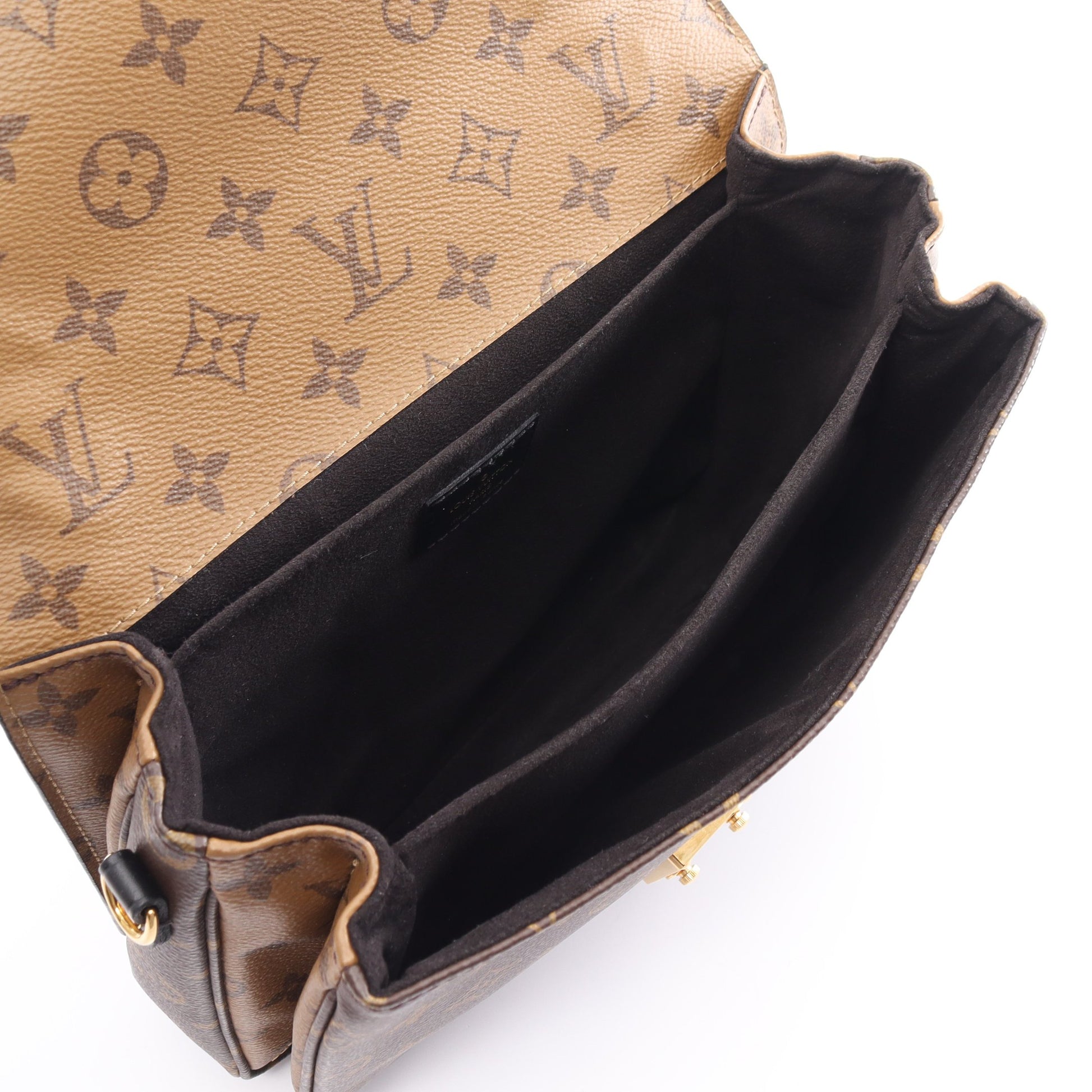 ポシェット メティス MM モノグラムリバース ハンドバッグ PVC レザー ブラウン ブラック 2WAY ルイヴィトン バッグ LOUIS VUITTON