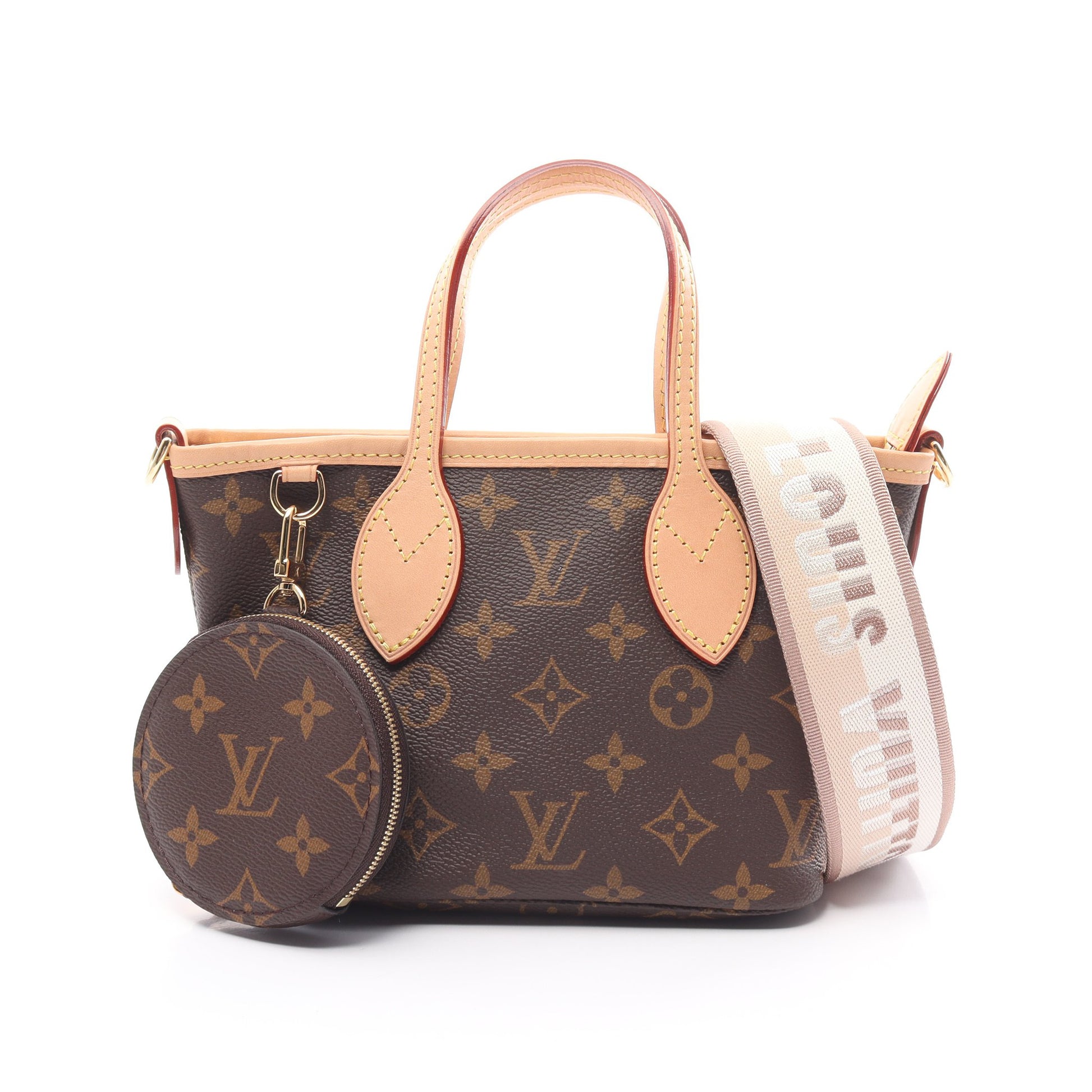 ネヴァーフルBB モノグラム ベージュ ハンドバッグ PVC レザー ブラウン 2WAY ルイヴィトン バッグ LOUIS VUITTON