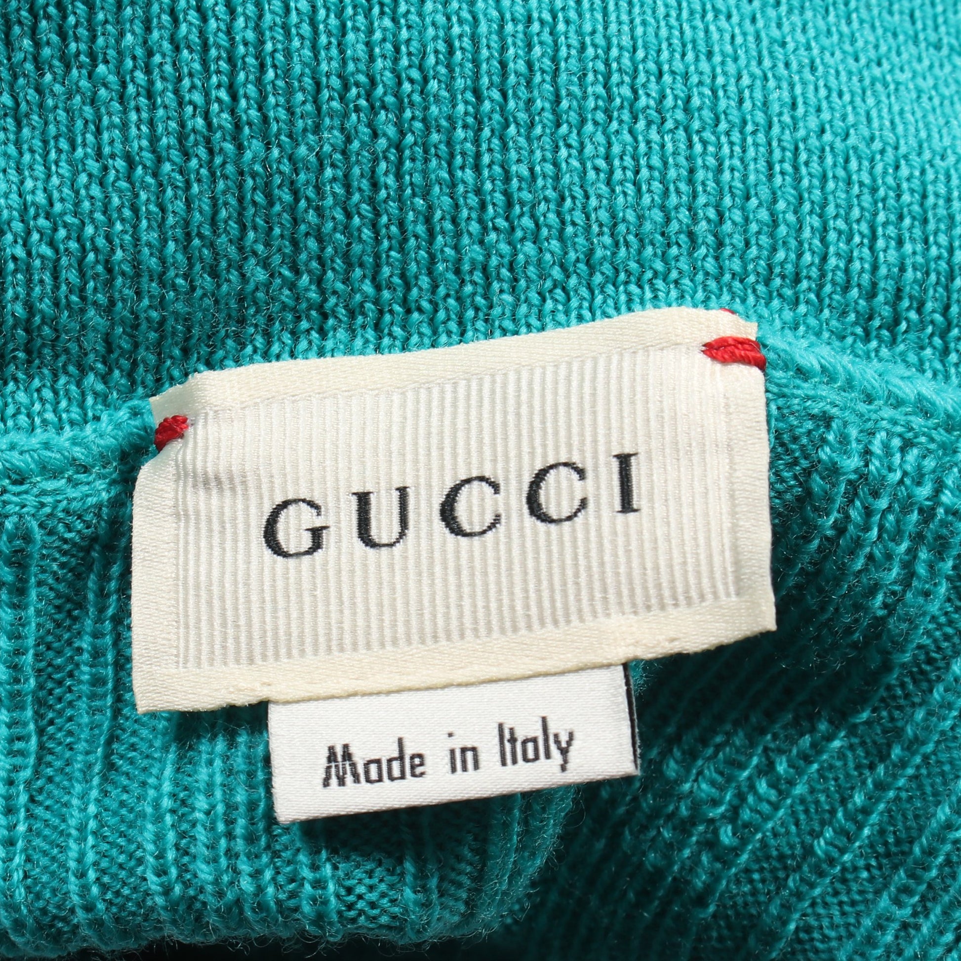 チルドレン インターロッキングG ニット タートルネック ウール ブルーグリーン キッズ グッチ トップス GUCCI