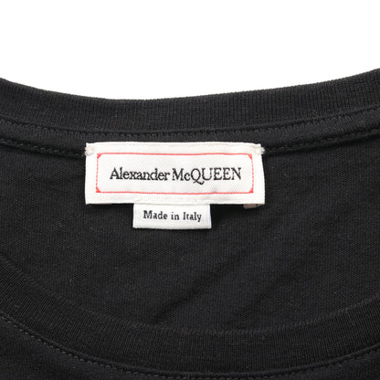 Tシャツ スカル ボタニカル コットン ブラック マルチカラー アレキサンダーマックイーン トップス ALEXANDER MCQUEEN