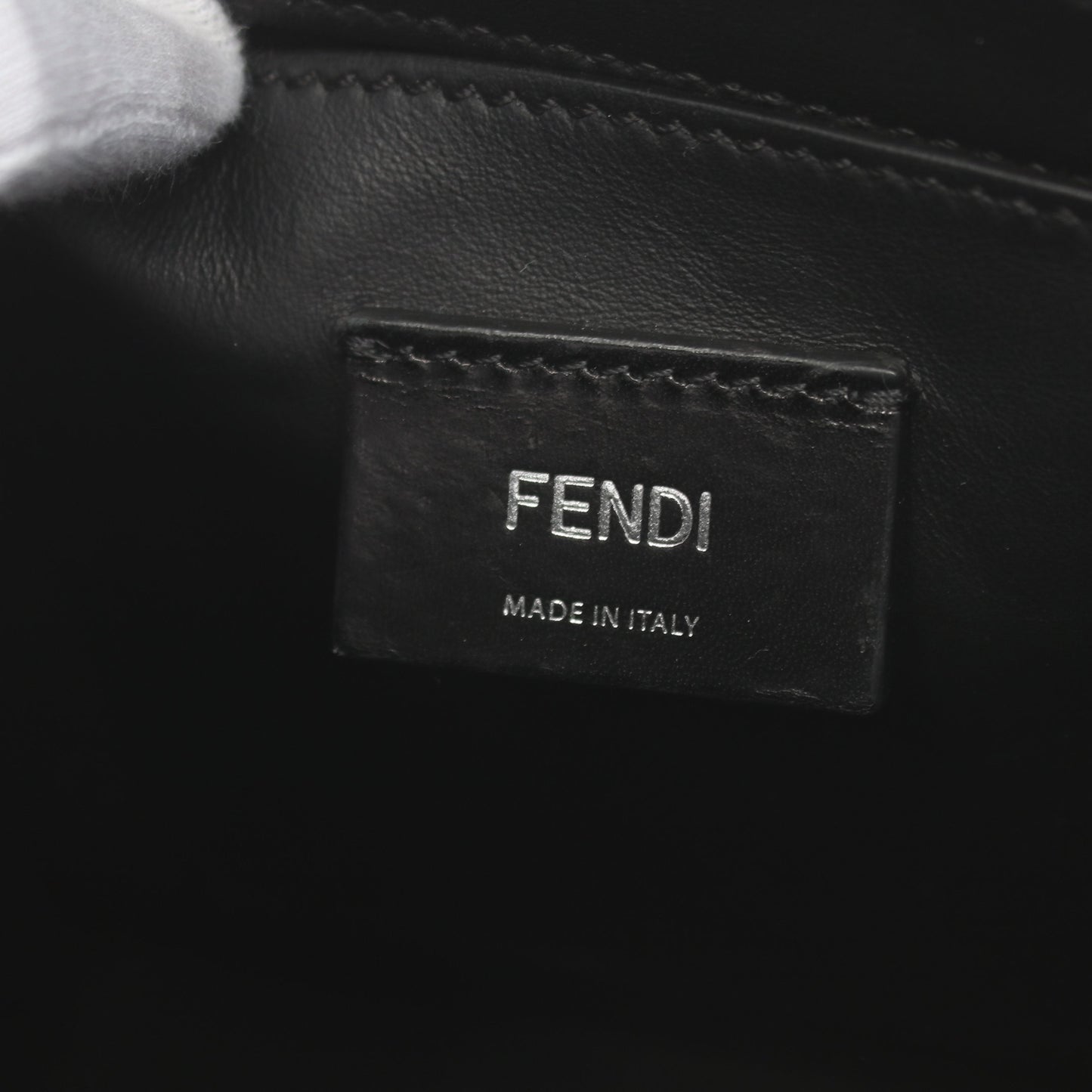 パック ショッピングバッグ スモール ハンドバッグ レザー ブラック 2WAY フェンディ バッグ FENDI