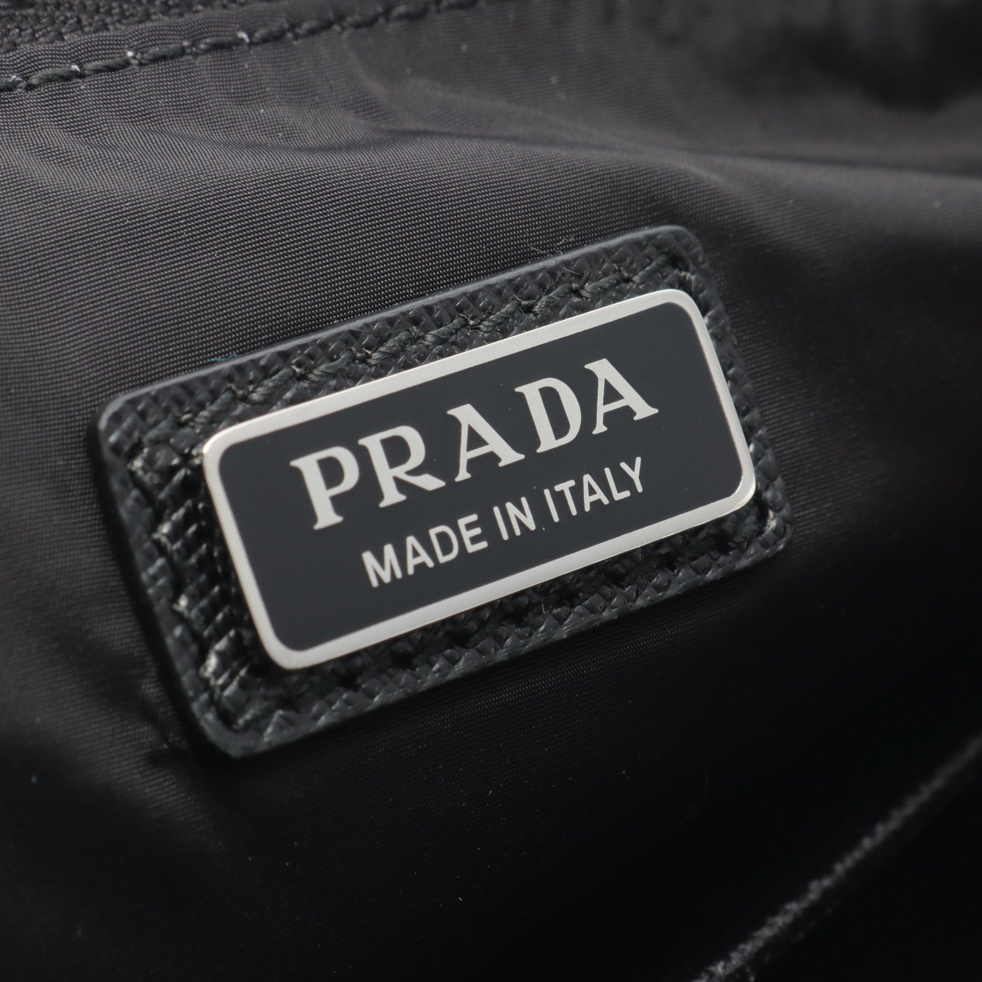 クラッチバッグ ナイロン レザー ブラック プラダ バッグ PRADA