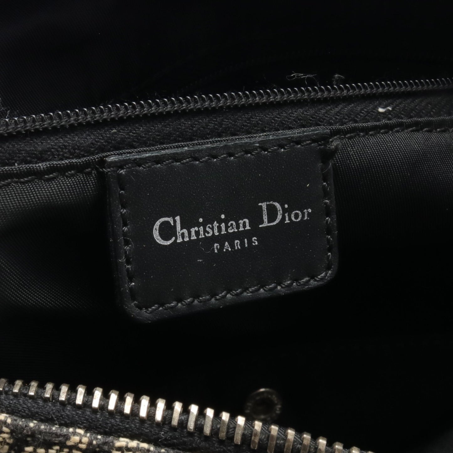 トロッター ハンドバッグ ミニボストンバッグ キャンバス レザー ネイビー グレー クリスチャンディオール バッグ Christian Dior