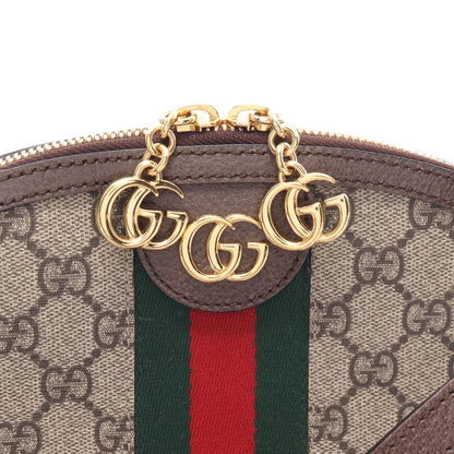 オフィディア GGスプリーム ショルダーバッグ PVC レザー ベージュ ダークブラウン マルチカラー グッチ バッグ GUCCI