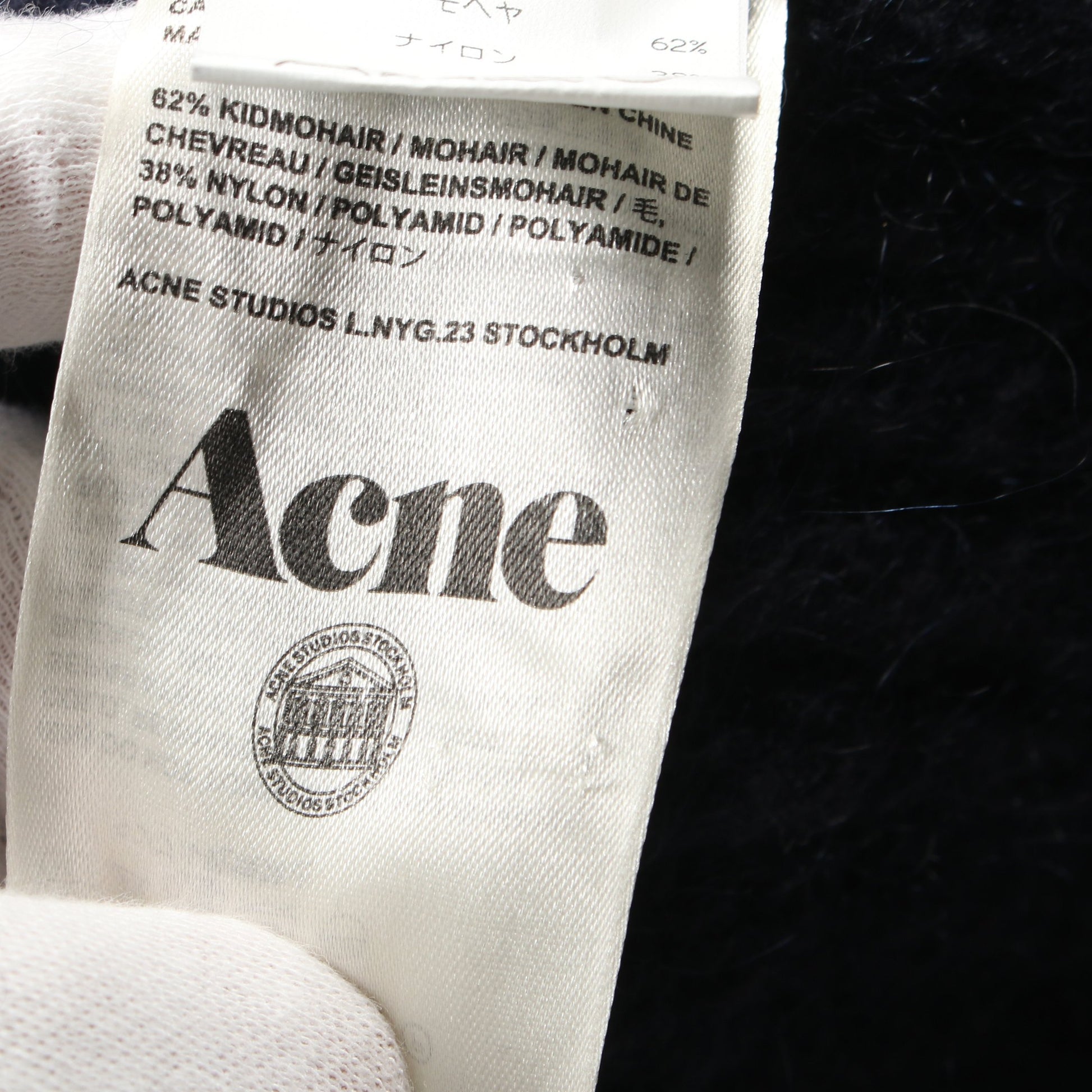 ニット Vネック モヘヤ ネイビー アクネストゥディオズ トップス Acne Studios