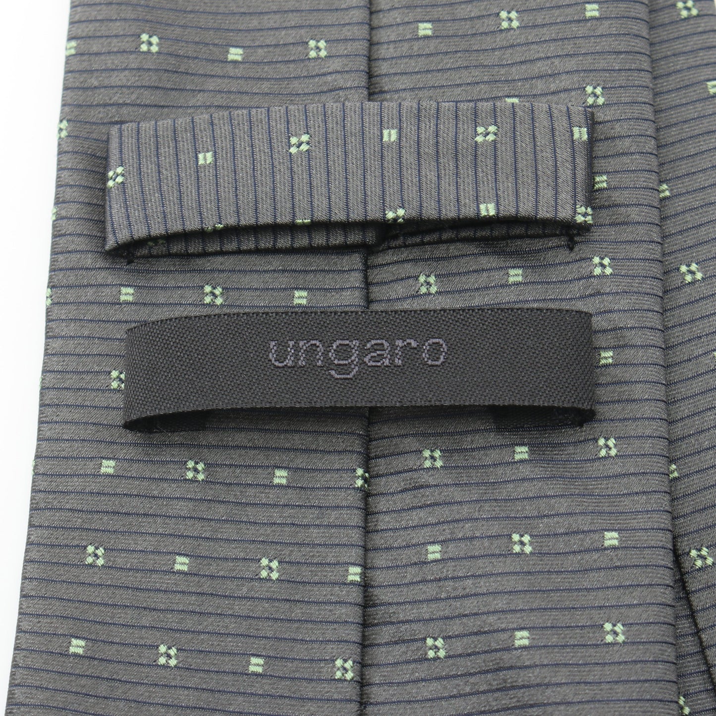 ネクタイ シルク ダークグレー イエローグリーン ウンガロ 財布・小物 Ungaro