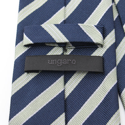 ネクタイ シルク ネイビー ライトグリーン ライトグレー ウンガロ 財布・小物 Ungaro