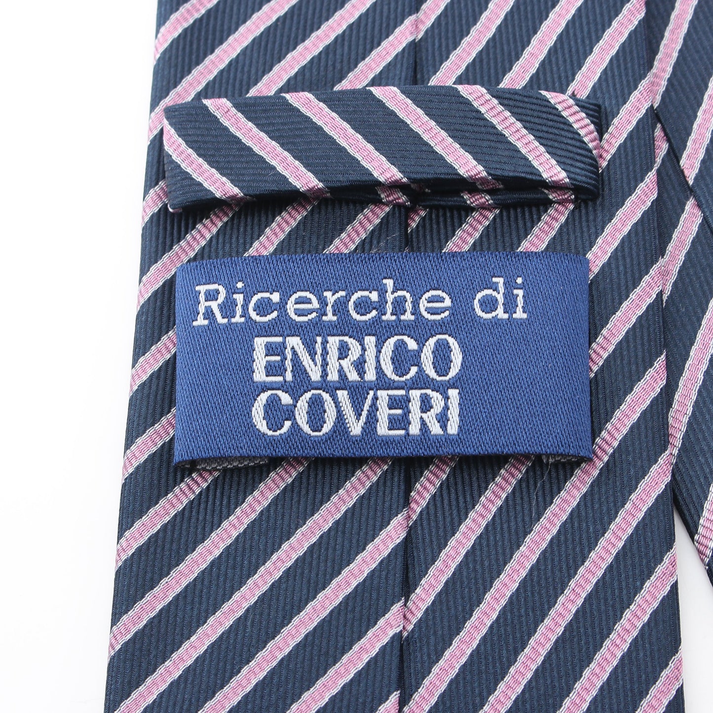 ネクタイ シルク ネイビー ピンク エンリココベリ 財布・小物 ENRICO COVERI