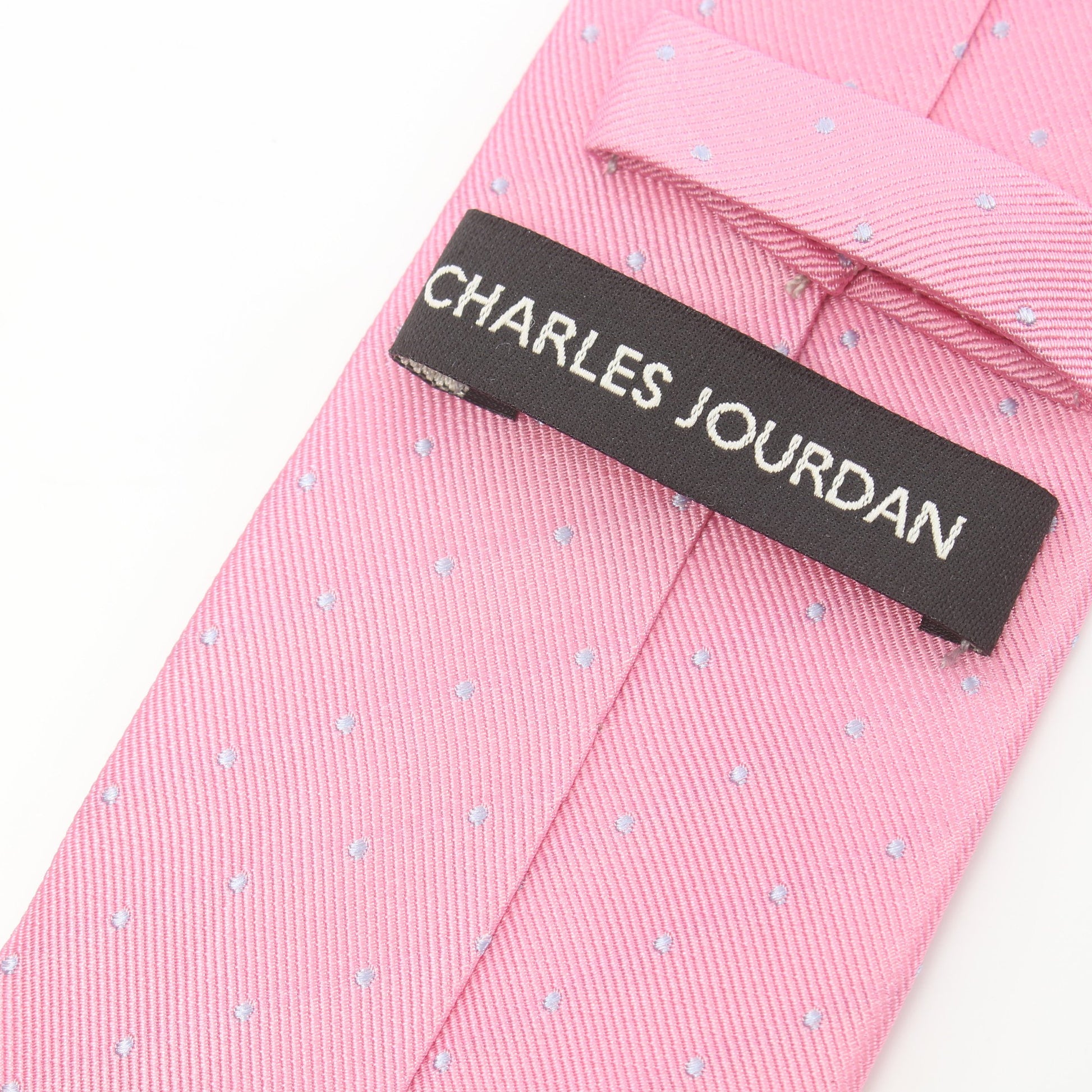 ネクタイ ドット シルク ピンク ライトブルー シャルルジョルダン 財布・小物 CHARLES JOURDAN