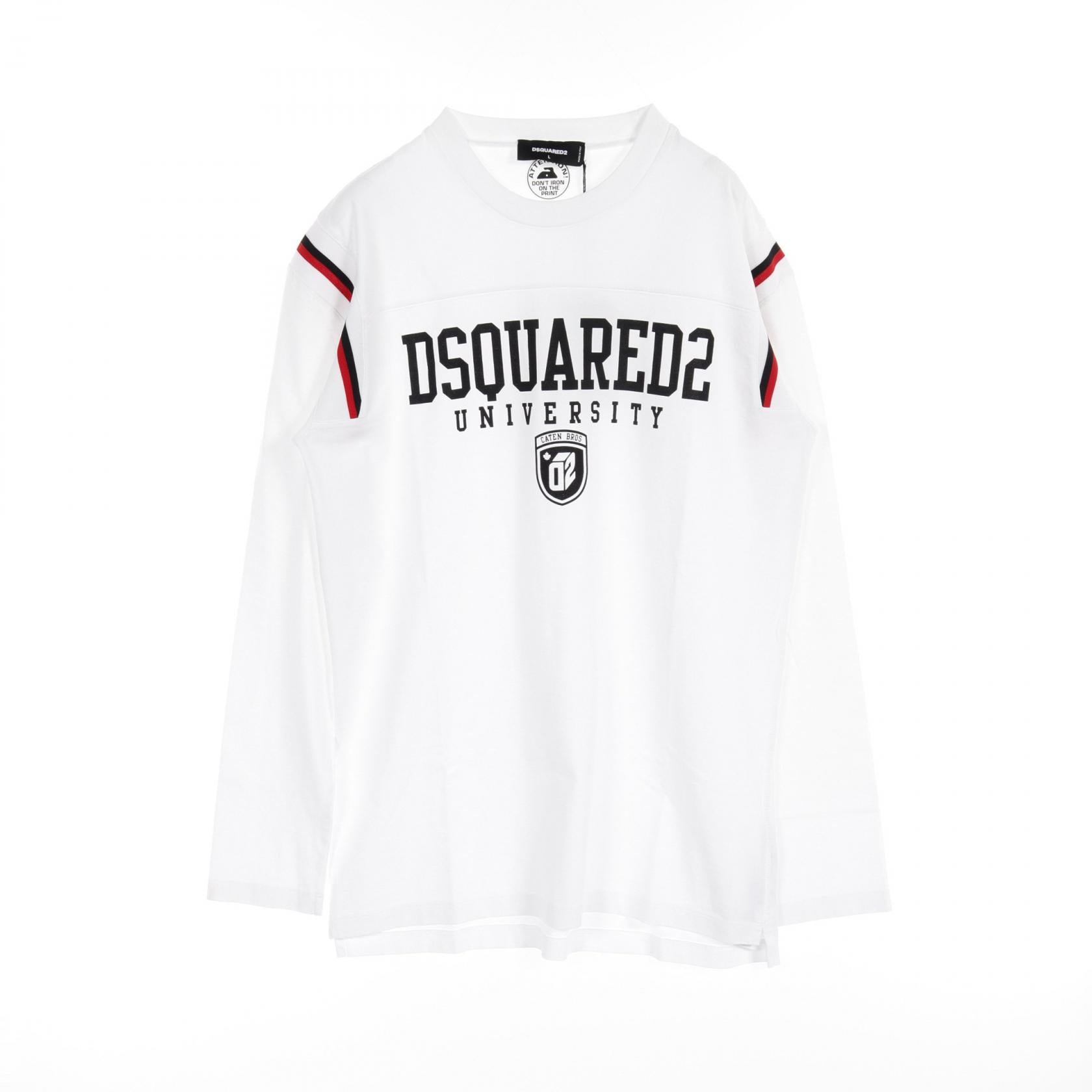 Varsity Fit Tee トップス コットン ホワイト ブラック レッド ディースクエアード トップス DSQUARED2