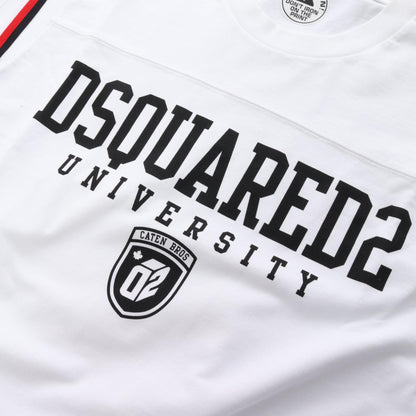 Varsity Fit Tee トップス コットン ホワイト ブラック レッド ディースクエアード トップス DSQUARED2