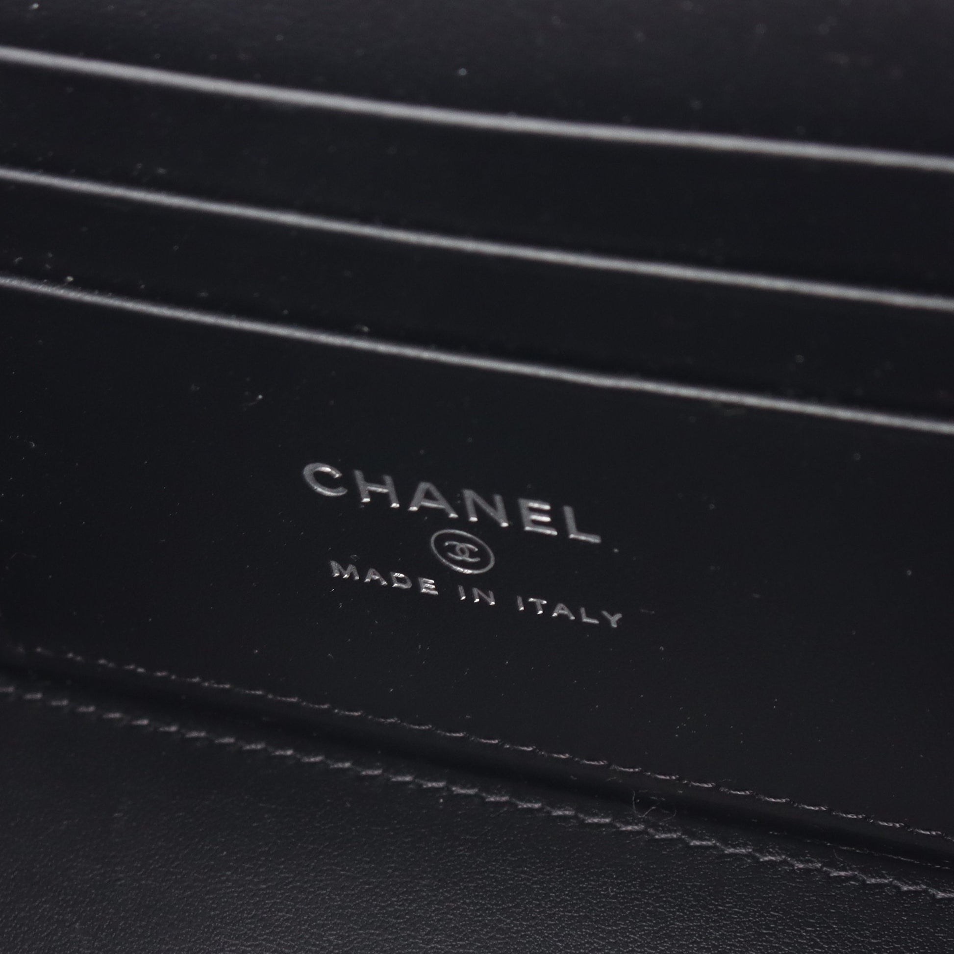 マトラッセ トップハンドル チェーンショルダーバッグ ラムスキン ブラック シルバー金具 2WAY シャネル バッグ CHANEL