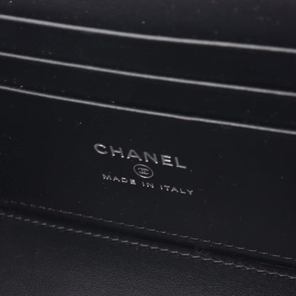 マトラッセ トップハンドル チェーンショルダーバッグ ラムスキン ブラック シルバー金具 2WAY シャネル バッグ CHANEL