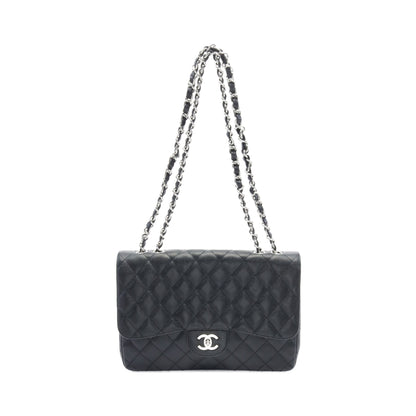 デカマトラッセ30 Wチェーンショルダーバッグ キャビアスキン ブラック シルバー金具 シャネル バッグ CHANEL