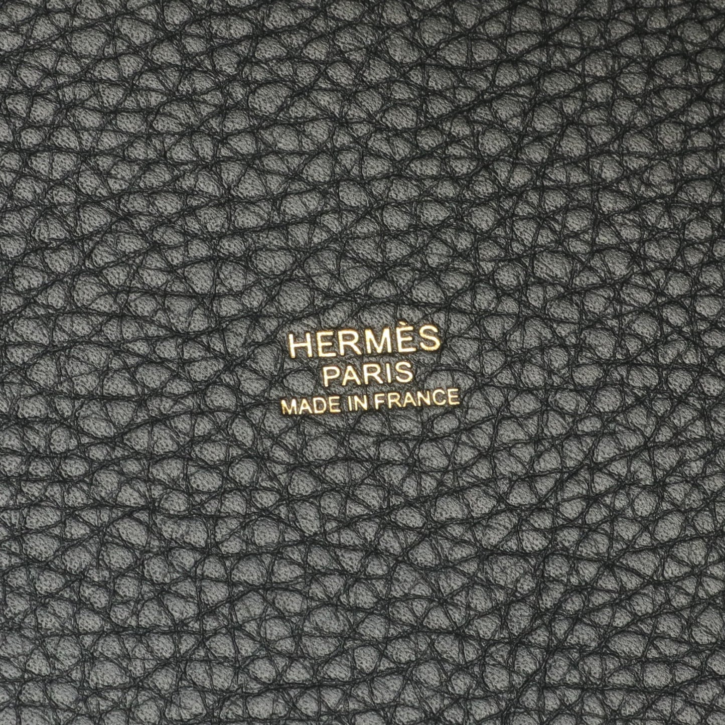 ピコタンロックMM ハンドバッグ トリヨンクレマンス ブラック ゴールド金具 W刻印 エルメス バッグ HERMES