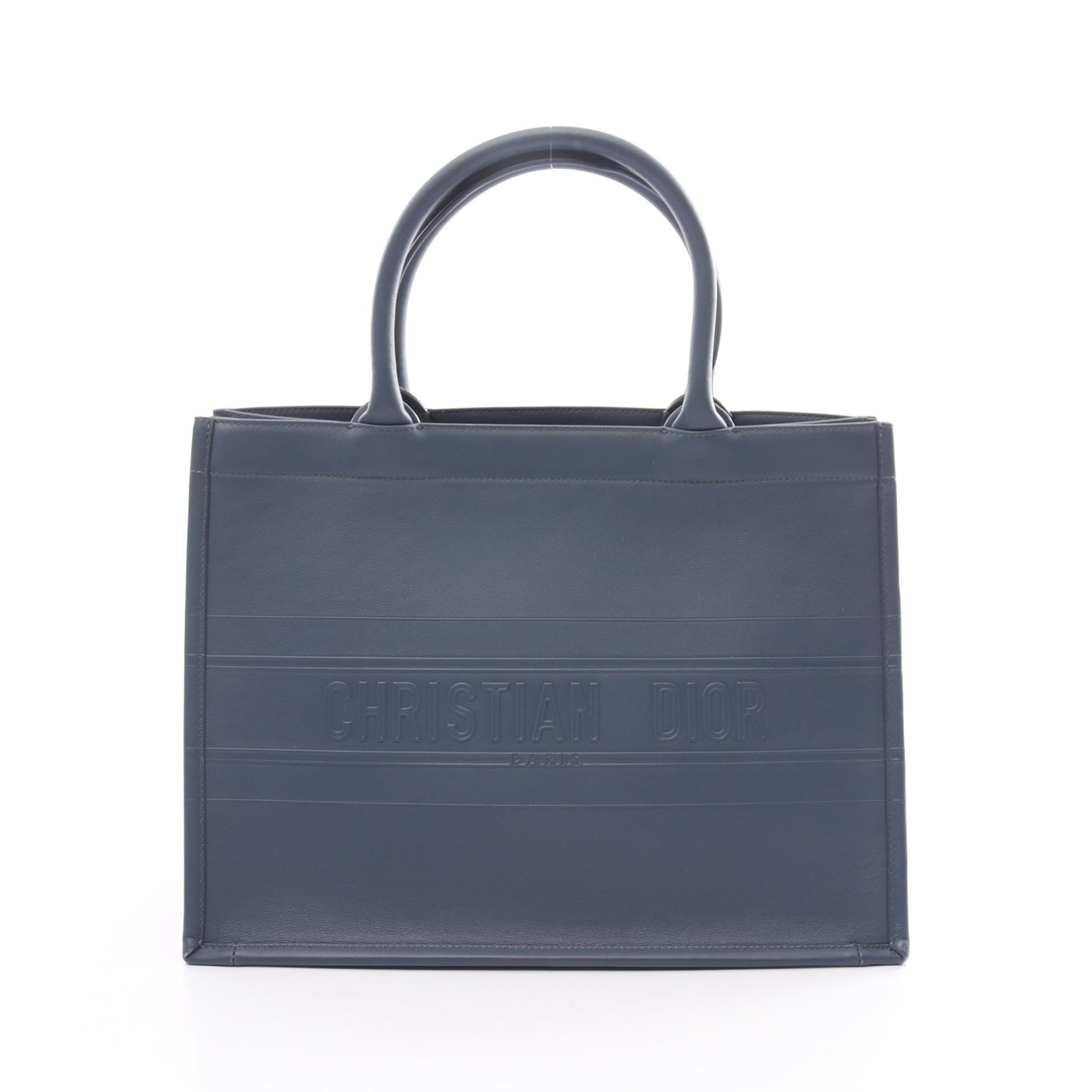 BOOK TOTE ブックトート ミディアム ハンドバッグ トートバッグ レザー ブルーグレー クリスチャンディオール バッグ Christian Dior