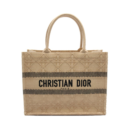 BOOK TOTE ブックトート ミディアム カナージュ ハンドバッグ トートバッグ ラフィア ベージュ クリスチャンディオール バッグ Christian Dior