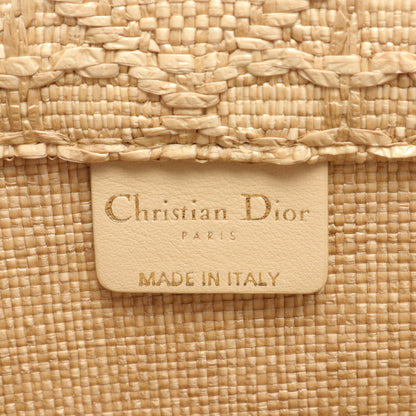 BOOK TOTE ブックトート ミディアム カナージュ ハンドバッグ トートバッグ ラフィア ベージュ クリスチャンディオール バッグ Christian Dior