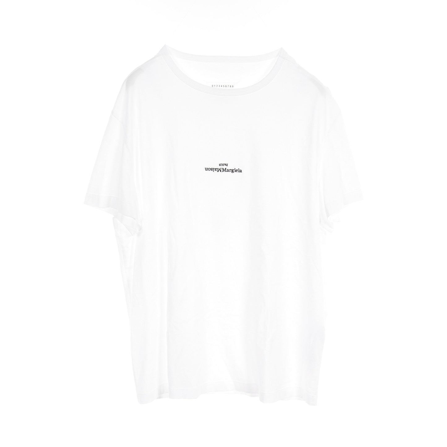 ディストーテッド Tシャツ ロゴ刺繍 コットン ホワイト メゾンマルジェラ10 トップス Maison Margiela 10