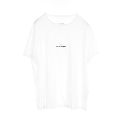 ディストーテッド Tシャツ ロゴ刺繍 コットン ホワイト メゾンマルジェラ10 トップス Maison Margiela 10