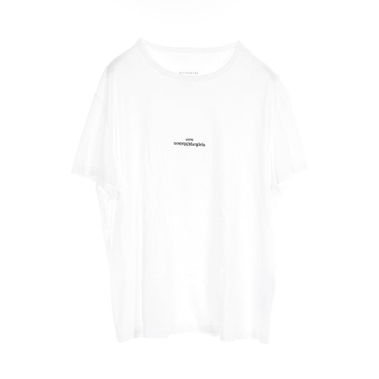 ディストーテッド Tシャツ ロゴ刺繍 コットン ホワイト メゾンマルジェラ10 トップス Maison Margiela 10