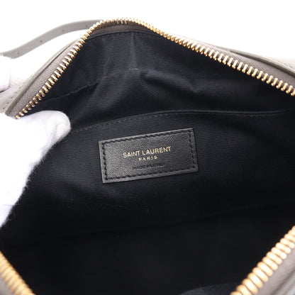 LOU ルー ショルダーバッグ レザー ダークグレー サンローランパリ バッグ SAINT LAURENT PARIS