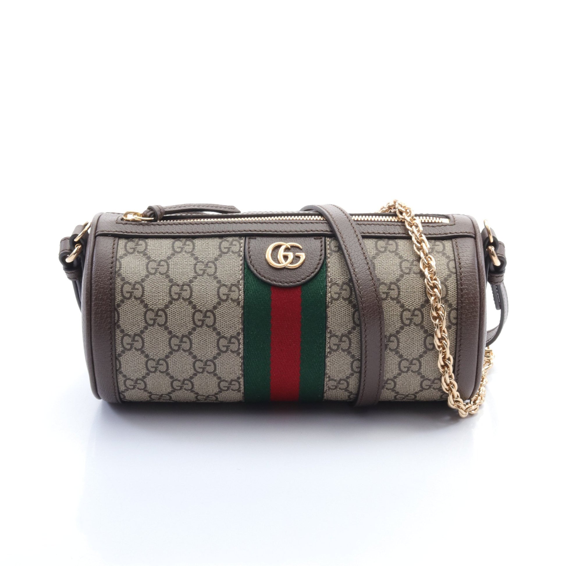 オフィディア GGスプリーム ショルダーバッグ PVC レザー ベージュ ブラウン マルチカラー 2WAY グッチ バッグ GUCCI