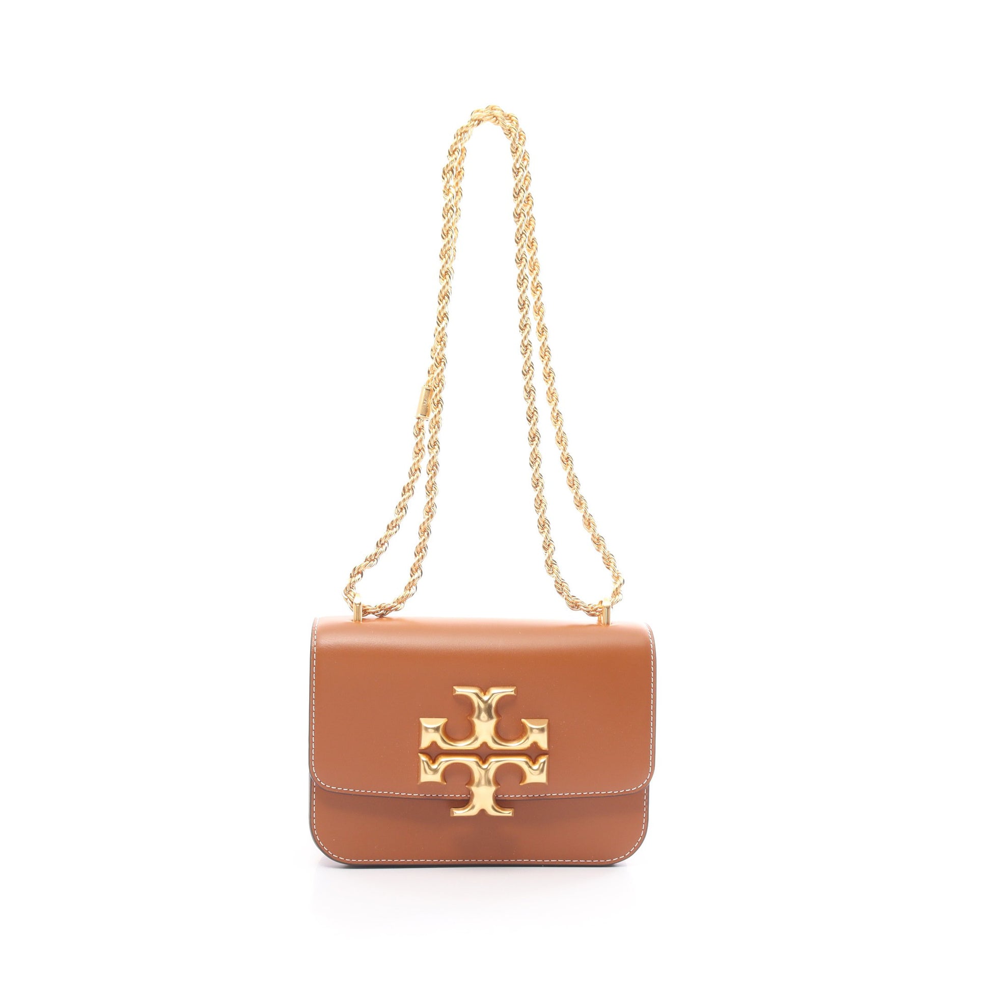 ELEANOR エレノア Wチェーンショルダーバッグ レザー ライトブラウン トリーバーチ バッグ TORY BURCH