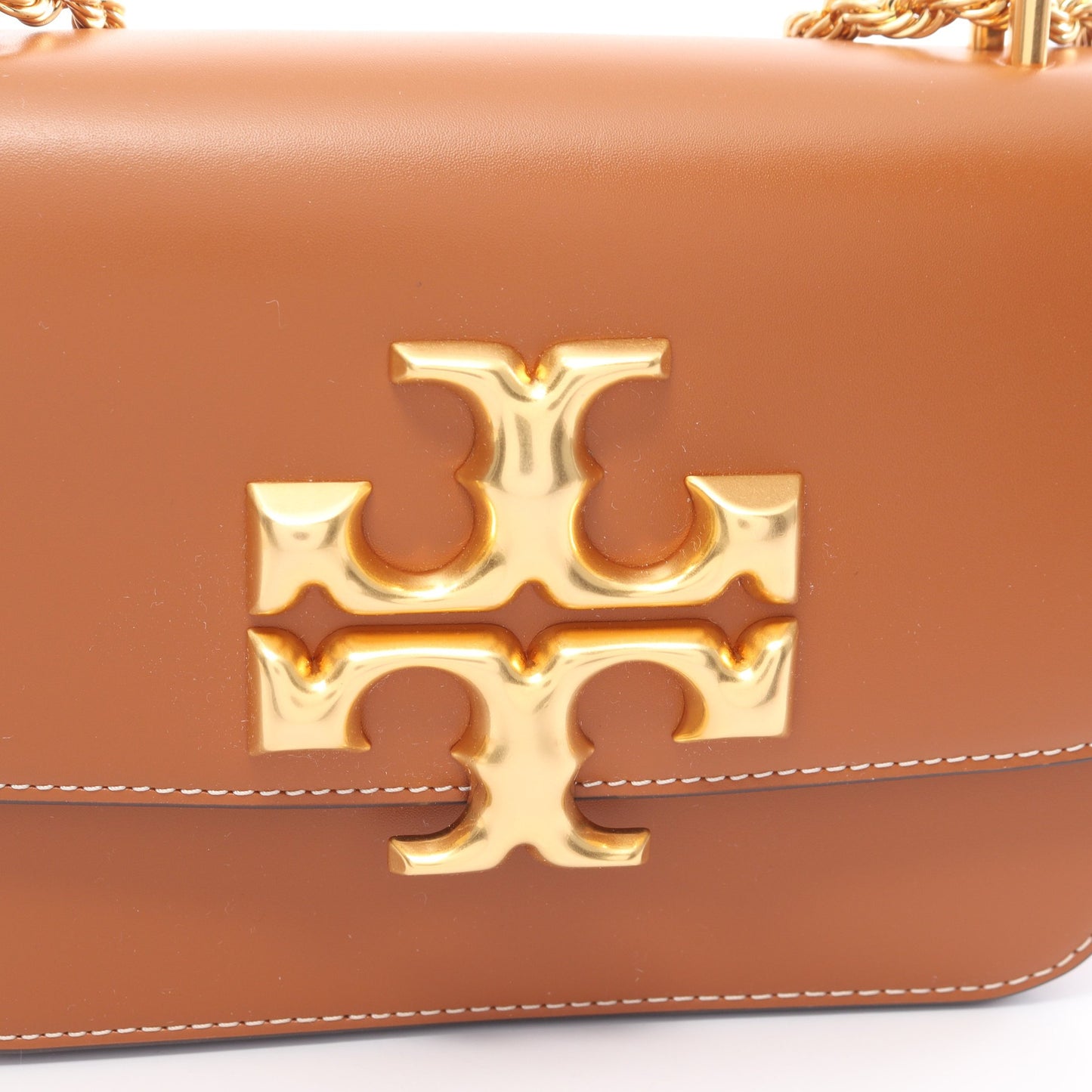 ELEANOR エレノア Wチェーンショルダーバッグ レザー ライトブラウン トリーバーチ バッグ TORY BURCH