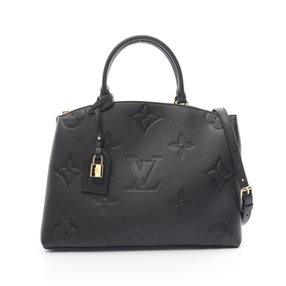 グラン パレMM モノグラムアンプラント ハンドバッグ レザー ブラック 2WAY ルイヴィトン バッグ LOUIS VUITTON