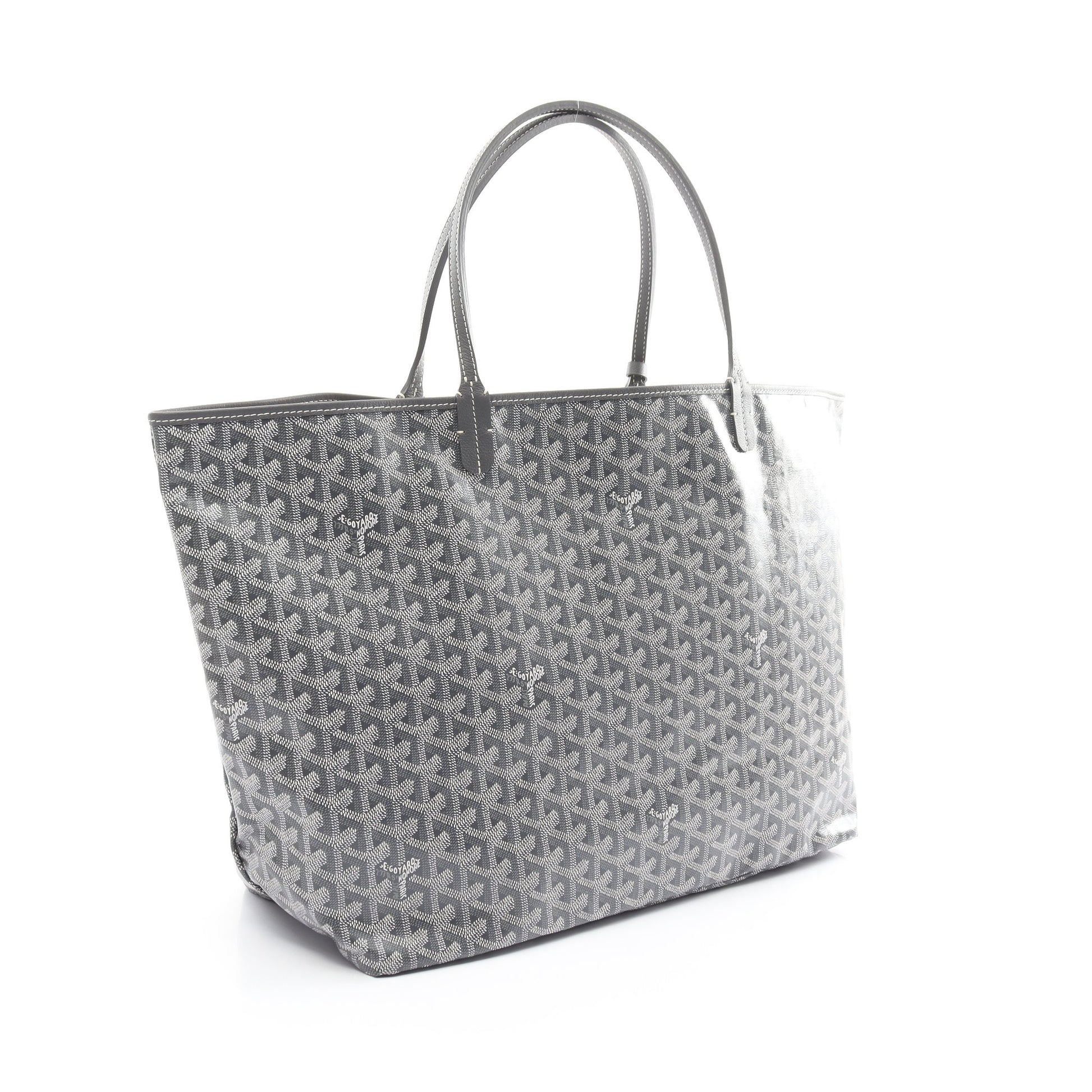 サンルイGM ハンドバッグ トートバッグ コーティングキャンバス レザー グレー ゴヤール バッグ GOYARD