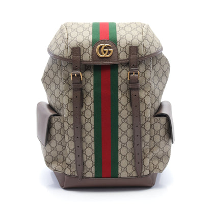 オフィディア GGスプリーム バックパック リュックサック PVC レザー ベージュ ブラウン マルチカラー グッチ バッグ GUCCI