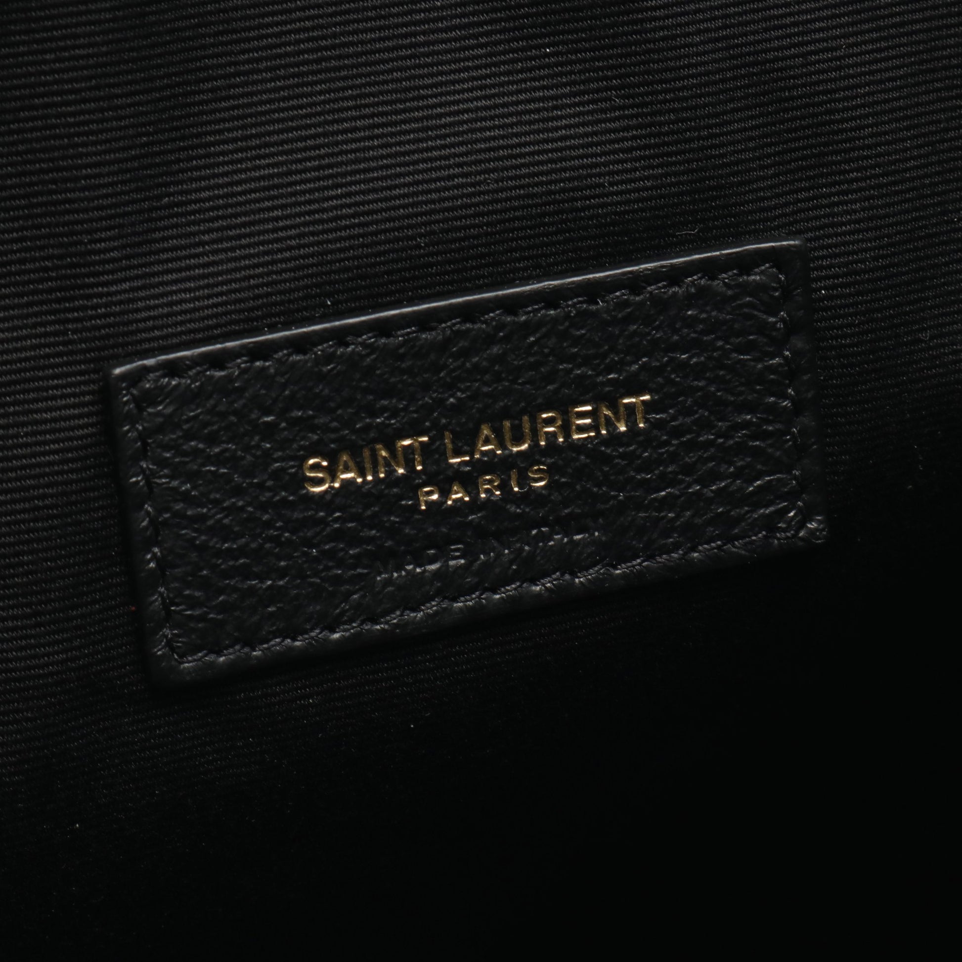 リヴゴーシュ ショルダーバッグ ウール レザー ブラック 巾着 サンローラン バッグ Saint Laurent