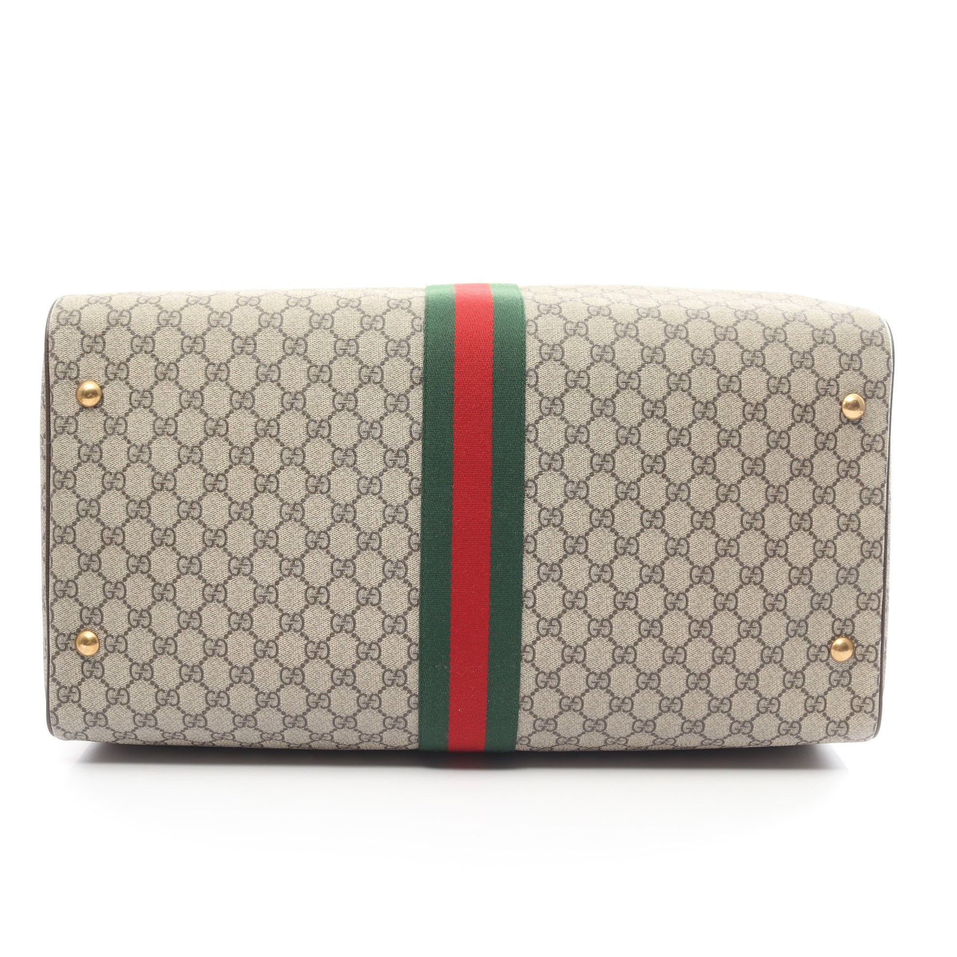 GGスプリーム シェリーライン ボストンバッグ PVC レザー ベージュ ブラウン マルチカラー 2WAY グッチ バッグ GUCCI