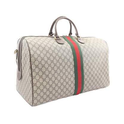 GGスプリーム シェリーライン ボストンバッグ PVC レザー ベージュ ブラウン マルチカラー 2WAY グッチ バッグ GUCCI