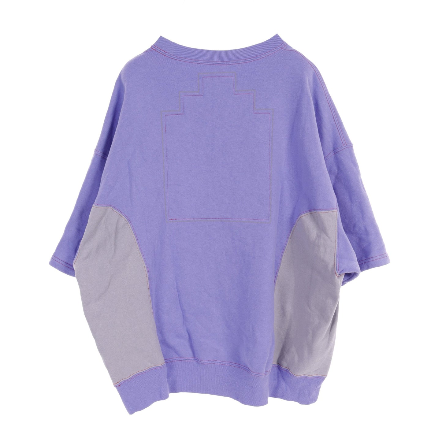 SIDE PANEL SHORT SLEEVE CREW NECK スウェットシャツ 半袖 コットン パープル グレー シーイー トップス C.E