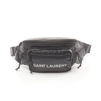 Nuxx Crossbody Bag ウエストバッグ ボディバッグ ロゴプリント ナイロン ブラック サンローランパリ バッグ SAINT LAURENT PARIS