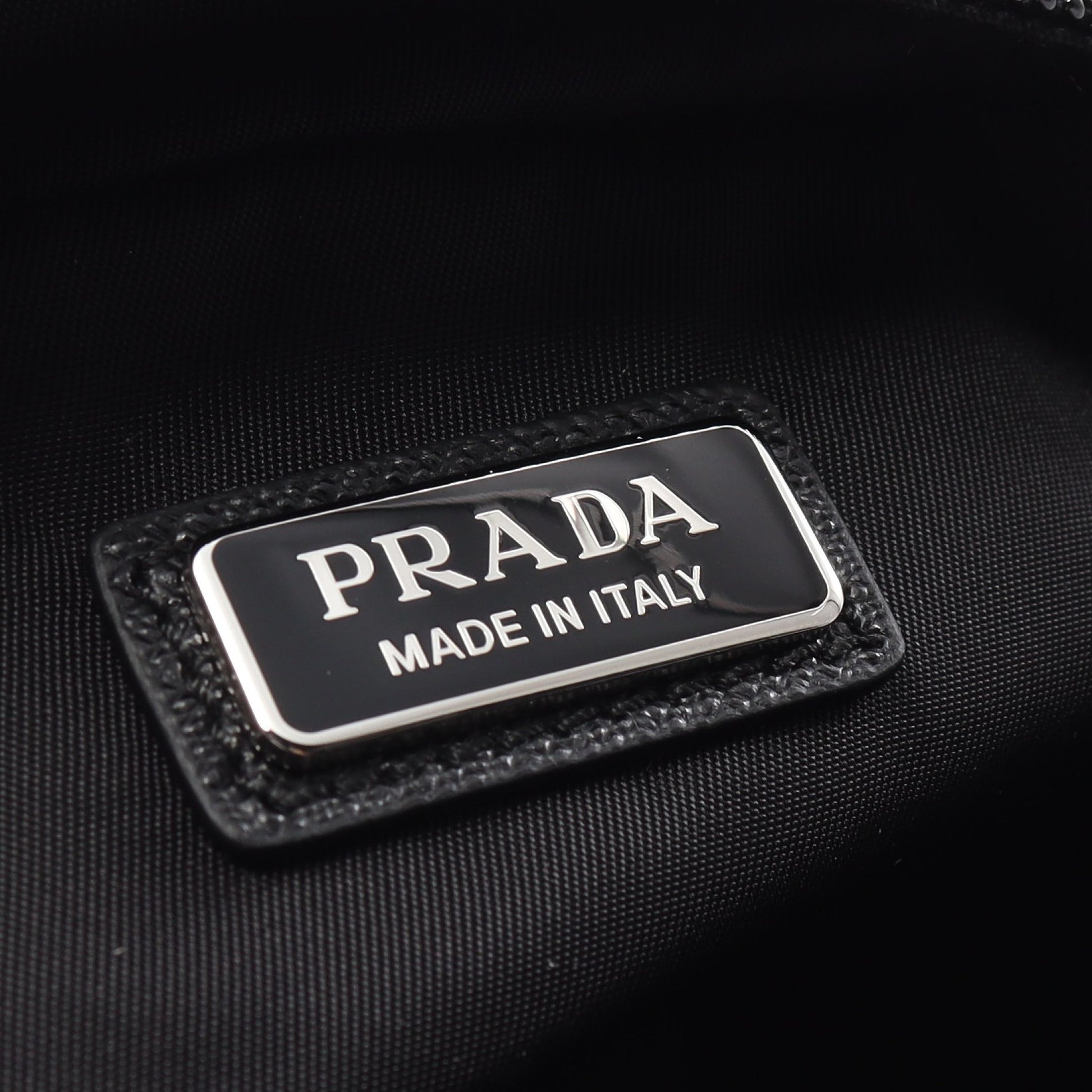 TESSTO ＋ SAFFIAN ポーチ ナイロン サフィアーノレザー ブラック プラダ 財布・小物 PRADA