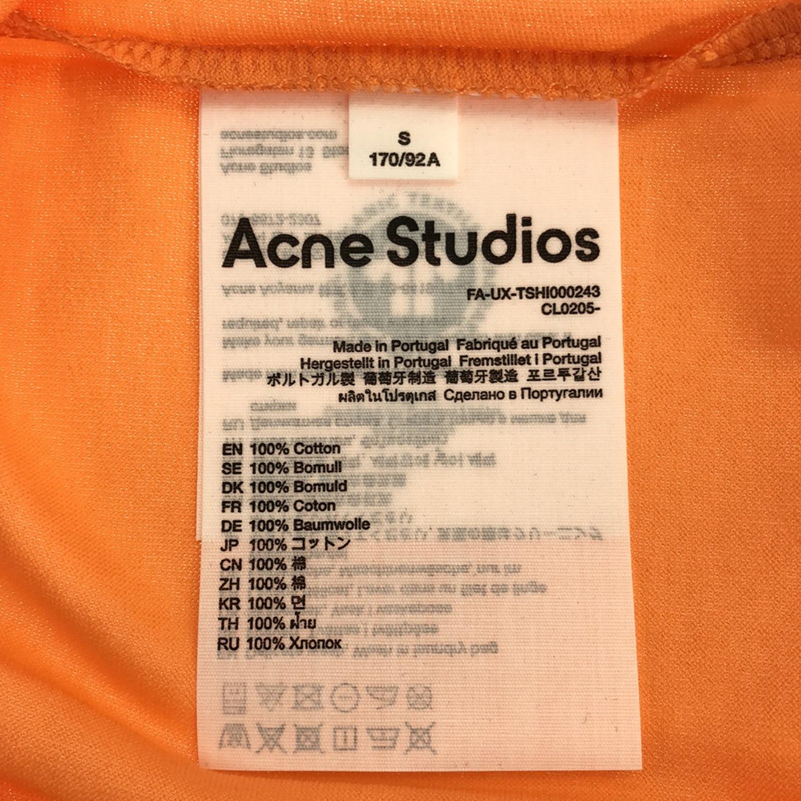 シャツ コットン オレンジ アクネ トップス Acne